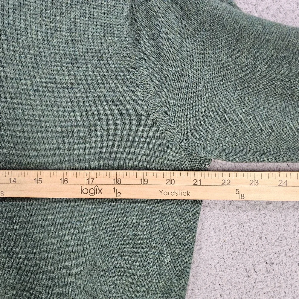 Peter Millar Sweater Mens Medium Green Argyle 1/4 Zip Merino Wool Golf Mock Neck